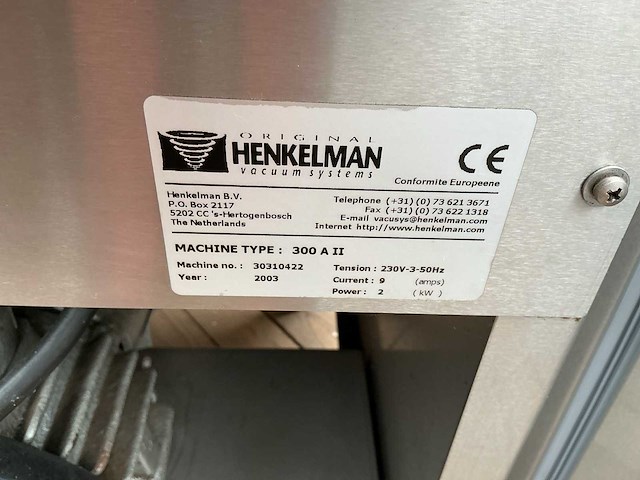 Henkelman 300a ii vacuümmachine - afbeelding 4 van  4