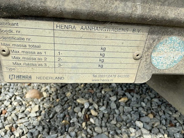 Henra kp3 geremde aanhangwagen - afbeelding 1 van  1
