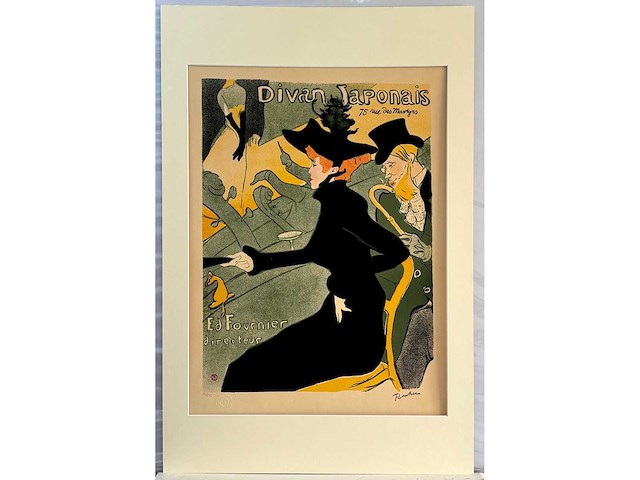 Henri de toulouse lautrec (naar) - divan japonais - litho - afbeelding 2 van  6