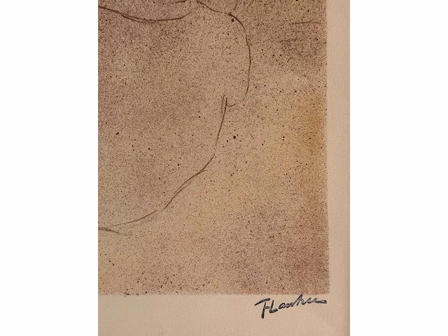 Henri de toulouse lautrec (naar) - femme se peignant - litho - afbeelding 3 van  6