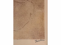 Henri de toulouse lautrec (naar) - femme se peignant - litho - afbeelding 3 van  6