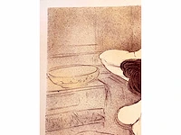 Henri de toulouse lautrec (naar) - femme se peignant - litho - afbeelding 5 van  6
