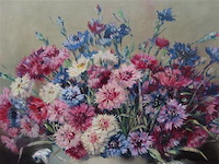 Henri joseph thomas (1878-1972), "stiileven bloemen" - afbeelding 3 van  7