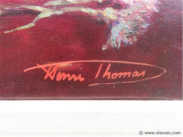Henri joseph thomas (1878-1972), "stiileven bloemen" - afbeelding 5 van  7