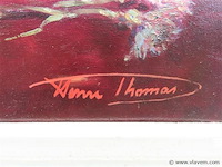 Henri joseph thomas (1878-1972), "stiileven bloemen" - afbeelding 5 van  7