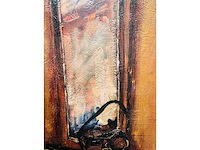 Henri vandermoere - linnenkast - olie op doek - topwerk - afbeelding 3 van  3