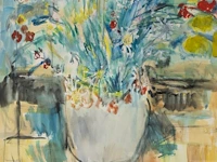 Henri victor wolvens (1896-1977), flower vase, 1966, watercolour and gouache on paper on canvas 108 x 72 cm. (42.52 x 28.35 in.), frame: 135 x 98 cm. (53.14 x 38.57 in.) - afbeelding 7 van  7