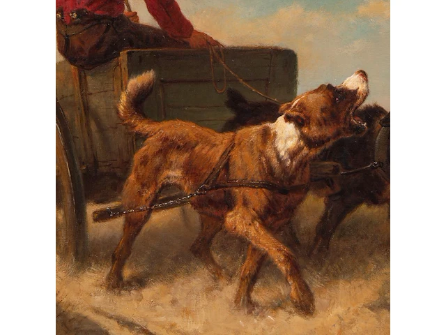 Henriette ronner (1821-1909), boy on a dog chariot, oil on canvas 44.5 x 56.5 cm. (17.51 x 22.23 in.), frame: 61 x 72 cm. (24.01 x 28.35 in.) - afbeelding 11 van  14