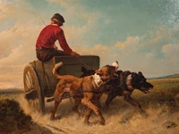 Henriette ronner (1821-1909), boy on a dog chariot, oil on canvas 44.5 x 56.5 cm. (17.51 x 22.23 in.), frame: 61 x 72 cm. (24.01 x 28.35 in.) - afbeelding 13 van  14