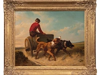 Henriette ronner (1821-1909), boy on a dog chariot, oil on canvas 44.5 x 56.5 cm. (17.51 x 22.23 in.), frame: 61 x 72 cm. (24.01 x 28.35 in.) - afbeelding 14 van  14