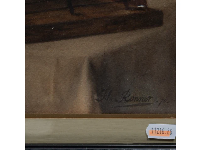 Henriette ronner-knip (1821-1909), dog and a trapped rat, 1870, watercolour on paper 38 x 49 cm. (14.96 x 19.28 in.), frame: 57 x 67 cm. (22.44 x 26.37 in.) - afbeelding 4 van  4