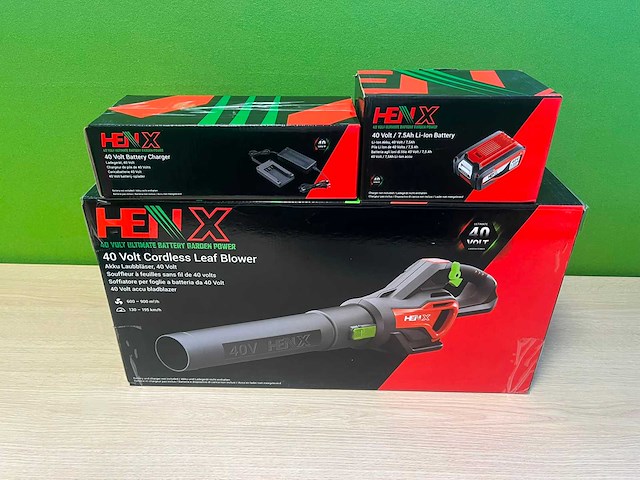 Henx - hand bladblazer met 7,5ah accu en lader - afbeelding 1 van  4
