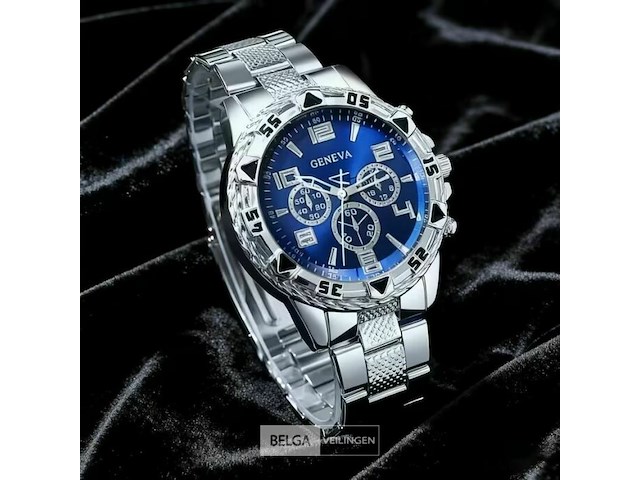 Heren casual sport quartz horloge in houten box - afbeelding 1 van  2