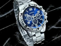 Heren casual sport quartz horloge in houten box