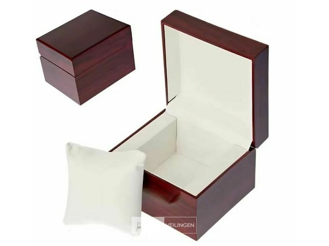 Heren casual sport quartz horloge in houten box - afbeelding 2 van  2