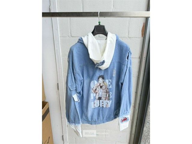 Heren jeans anime vest - afbeelding 3 van  3
