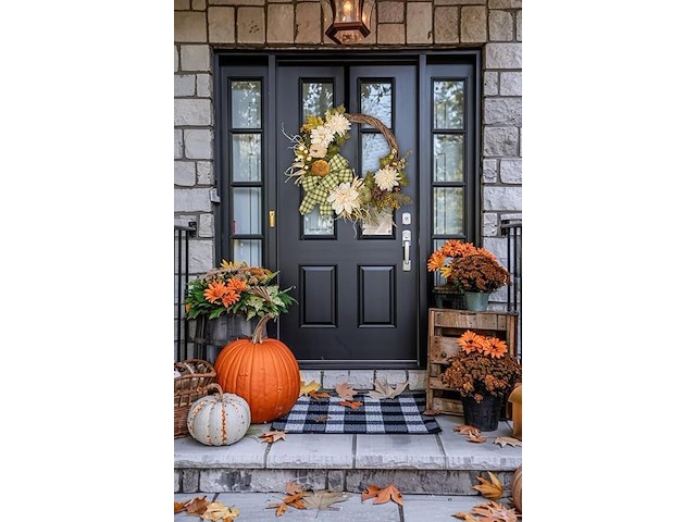 Herfstdeurkrans (61 cm) - afbeelding 2 van  4