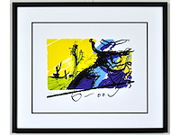 Herman brood - bono - zeefdruk - ingelijst