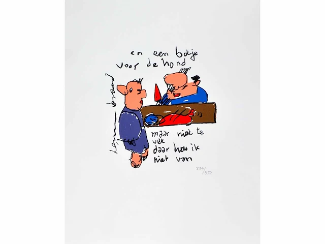Herman brood - botje voor de hond - zeefdruk - afbeelding 2 van  4