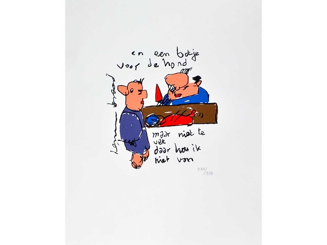 Herman brood - botje voor de hond - zeefdruk - afbeelding 2 van  4