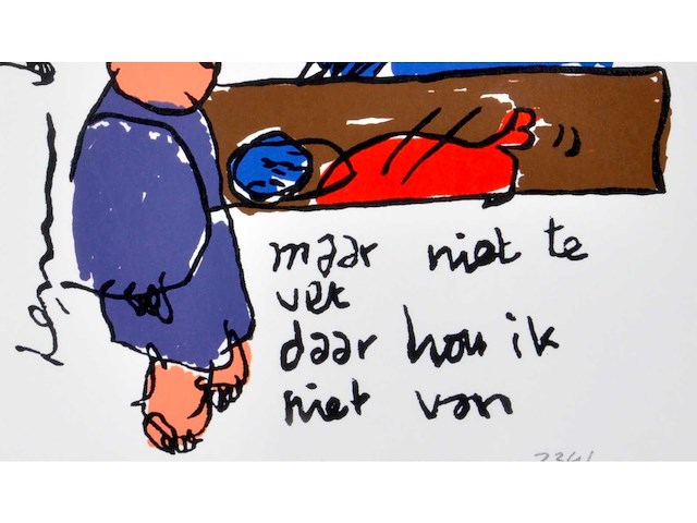 Herman brood - botje voor de hond - zeefdruk - afbeelding 1 van  1
