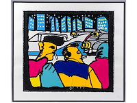 Herman brood - city life - zeefdruk - ingelijst