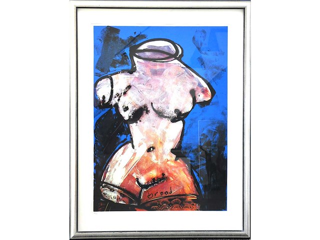 Herman brood - corpus - zeefdruk - ingelijst - 125x96 cm - afbeelding 1 van  2