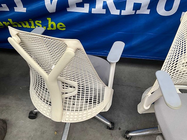 Herman miller sayl design bureaustoel (2x) - afbeelding 8 van  9
