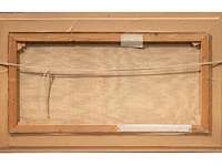 Herman minner (1924-1981), marine, oil on canvas 40 x 80 cm. (15 3/4 x 31 1/2 in.), frame: 57 x 97 cm. (22.44 x 38.18 in.) - afbeelding 3 van  5