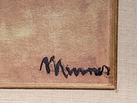 Herman minner (1924-1981), marine, oil on canvas 40 x 80 cm. (15 3/4 x 31 1/2 in.), frame: 57 x 97 cm. (22.44 x 38.18 in.) - afbeelding 4 van  5