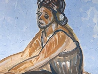 Herman minner (1924-1981), sitting ballerina, 1952, oil on paper 55 x 70 cm. (21.64 x 27.55 in.), frame: 87 x 74 cm. (34 1/4 x 29.12 in.) - afbeelding 5 van  5