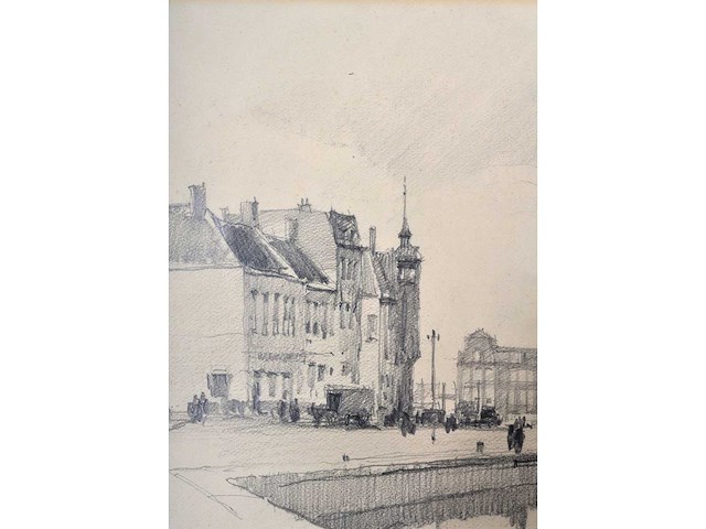 Herman verbaere - oostende - potloodtekening - afbeelding 4 van  5