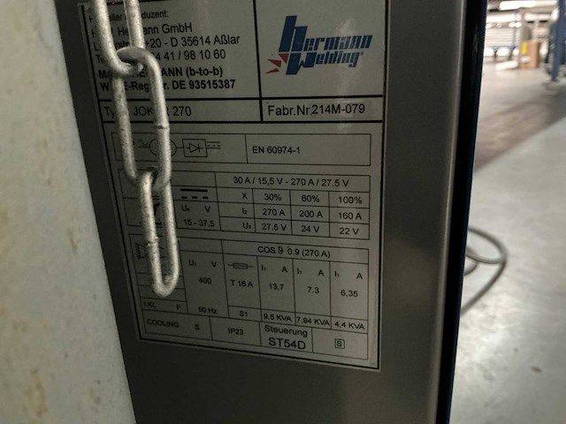 Hermann welding joker 270 mig lasapparaat - afbeelding 7 van  7