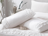 Herside wit beddengoed met ruches (240 x 220 cm) - afbeelding 2 van  3