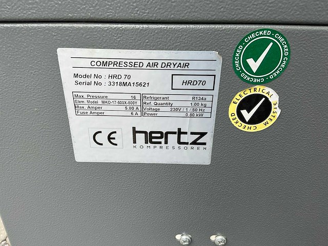 Hertz hrd70 luchtdroger - afbeelding 3 van  3
