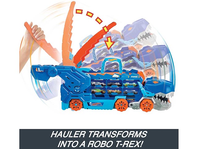 Het hot wheels 3-in-1 dinosaur truck speelgoed – dinorex truck™ (x2) - afbeelding 3 van  4