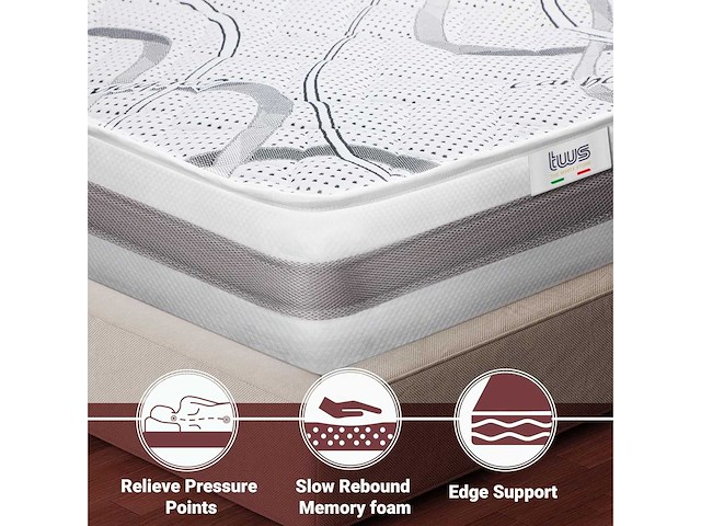 Het white stone 180 x 200 medium stevige traagschuimmatras | hoogte 27 cm - afbeelding 5 van  9