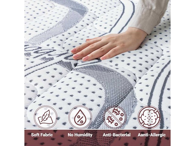 Het white stone 180 x 200 medium stevige traagschuimmatras | hoogte 27 cm - afbeelding 7 van  9