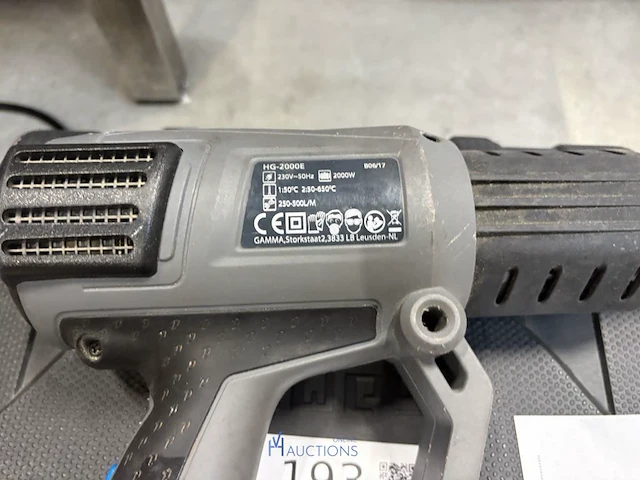 Heteluchtblazer gamma hg-200e in pvc opbergkoffer - afbeelding 4 van  6