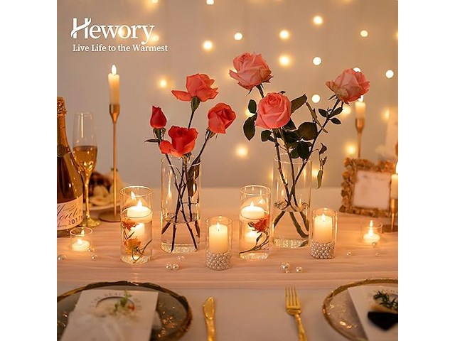 Hewory glazen bloemenvaas (30 stuks) - afbeelding 5 van  5