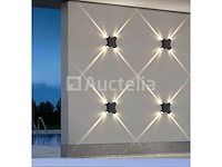 Hexa led wandlamp sw 2322 - 4w - ip54 - zwart (x2) - afbeelding 1 van  4