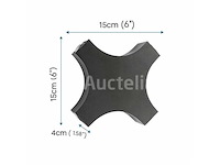 Hexa led wandlamp sw 2322 - 4w - ip54 - zwart (x2) - afbeelding 2 van  4