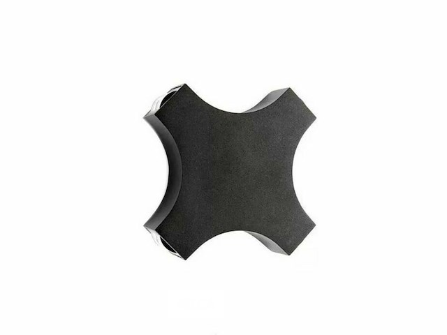 Hexa led wandlamp sw 2322 - 4w - ip54 - zwart (x2) - afbeelding 3 van  5