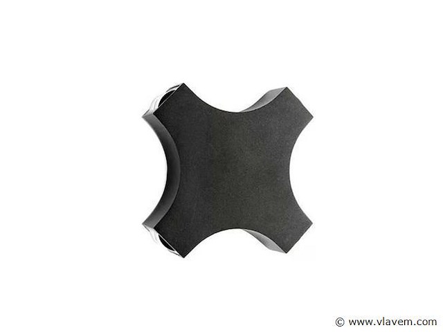 Hexa led wandlamp sw-2322 – 4w – ip54 – zwart (x2) - afbeelding 2 van  4