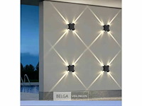 Hexa led wandlamp sw-2322 – 4w – ip54 – zwart (x2) - afbeelding 1 van  5