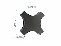 Hexa led wandlamp sw-2322 – 4w – ip54 – zwart (x2) - afbeelding 5 van  5