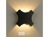 Hexa led wandlamp sw-2322 – 4w – ip54 – zwart (x2) - afbeelding 4 van  5