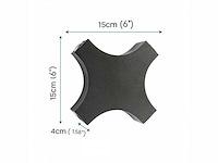 Hexa led wandlamp sw-2322 – 4w – ip54 – zwart (x2) - afbeelding 5 van  5