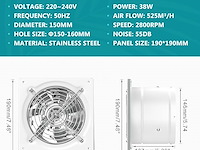 Hg power afvoerventilator (150mm) - afbeelding 2 van  4