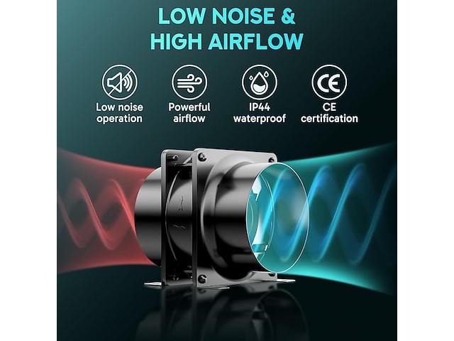 Hg power axiale buisventilator 100 mm - afbeelding 2 van  6